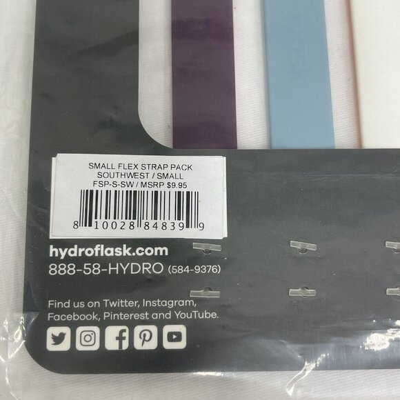 HYDRO FLASK Small FLEX STRAP PACK 3 REVERSABLE STRAPS Pink Blue Orange - Picture 4 of 6